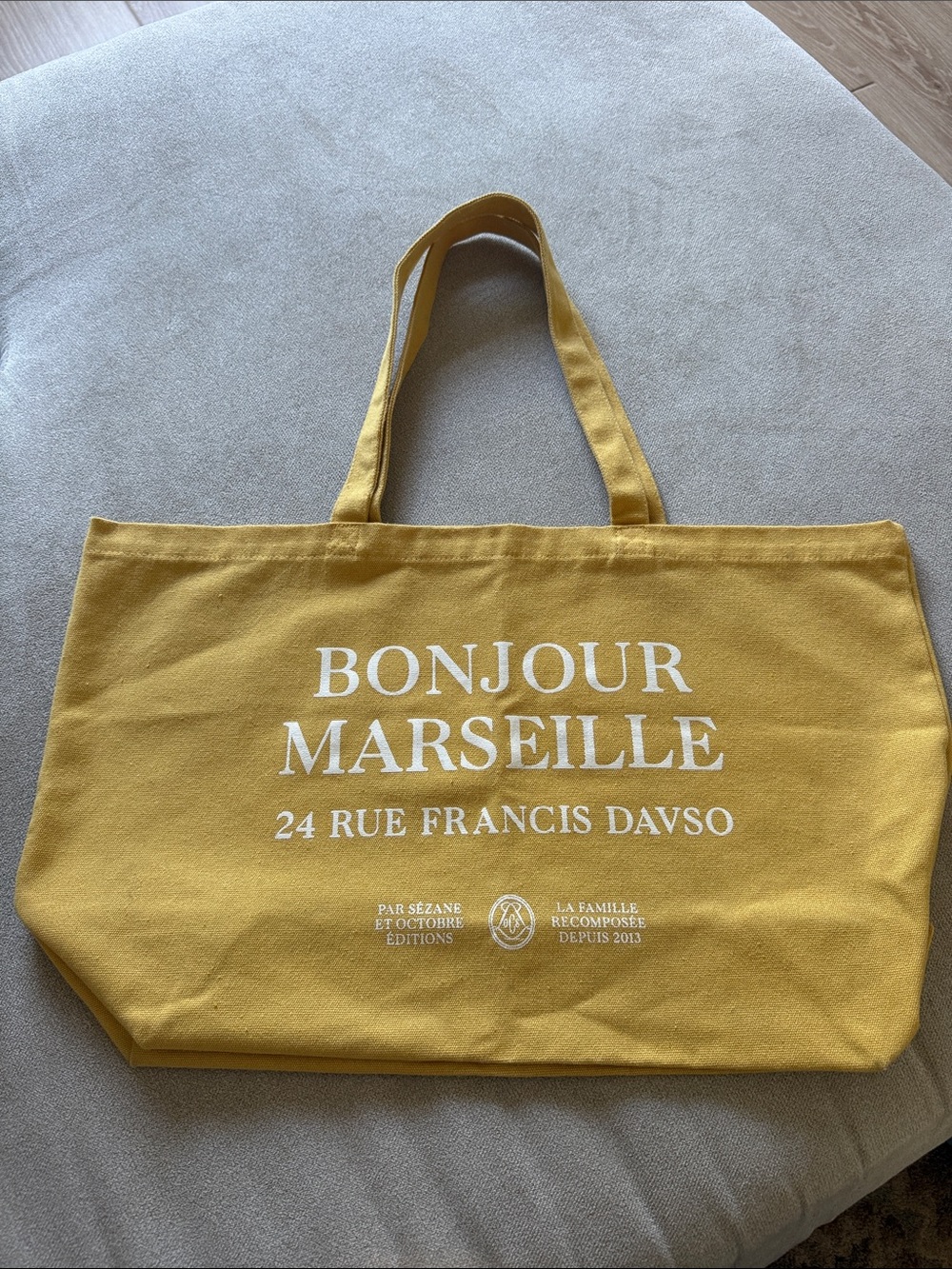 Sézane “Bonjour Marseille” Yellow Canvas Tote bag